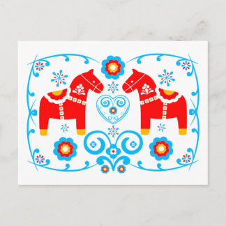 Carte Postale Chevaux Red Dala