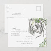 Carte Postale Chevaux rustiques Nuzzer Fête des mariées neutre (Devant / Derrière)