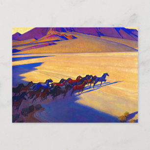 Carte Postale Chevaux sauvages du Nevada par Maynard Dixon