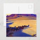 Carte Postale Chevaux sauvages du Nevada par Maynard Dixon (Devant / Derrière)