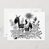 Carte Postale Chevaux souriants (Devant / Derrière)