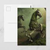 Carte Postale Chevaux squelettiques (Devant / Derrière)