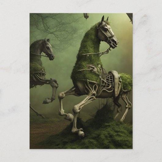 Carte Postale Chevaux squelettiques (Devant)
