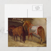Carte Postale Chevaux sur les tables (Devant / Derrière)