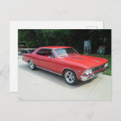 Carte Postale Chevelle Chevy 66' (Devant / Derrière)