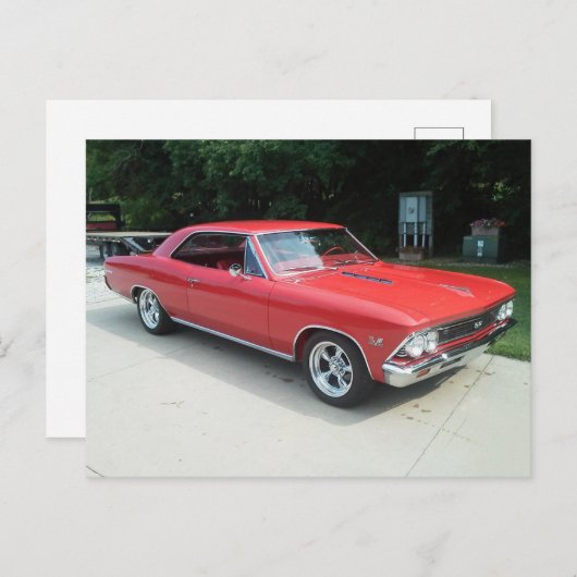 Carte Postale Chevelle Chevy 66' (Devant / Derrière)