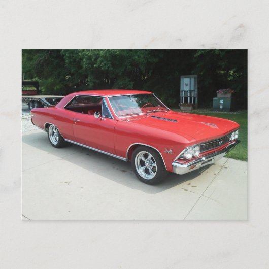 Carte Postale Chevelle Chevy 66' (Devant)