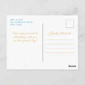 Carte Postale Cheveux Blonds Bleu Clair Princesse Sweet Seize An (Dos)