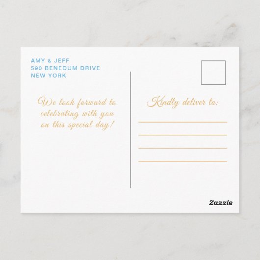 Carte Postale Cheveux Blonds Bleu Clair Princesse Sweet Seize An (Dos)