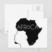 Carte Postale Cheveux noirs naturels Afro (Devant / Derrière)