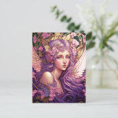 Carte Postale Cheveux pourpre Fairy Angel Imaginaire Art (Debout devant)