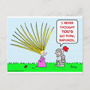 Carte Postale cheveux punk rapunzel