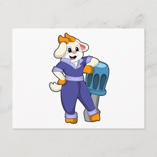 Carte Postale Chèvre comme mécanicien avec tournevis (Devant)