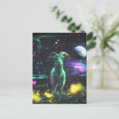 Carte Postale Chèvre dans l'espace Fantastique (Debout devant)