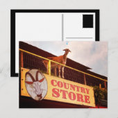 Carte Postale chèvre de magasin sur le toit (Devant / Derrière)