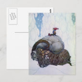 Carte Postale Chèvre de Noël d'équitation de Julbocken (Devant / Derrière)