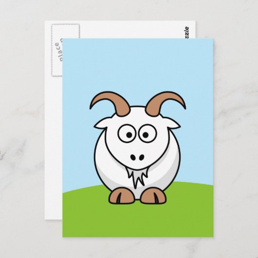 Carte Postale Chèvre Saanen (Devant / Derrière)