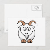 Carte Postale Chèvre Saanen (Devant / Derrière)