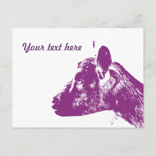 Carte Postale Chèvre Violette