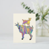 Carte Postale Chèvres Psychédéliques Colorées Agritourisme Anima (Debout devant)