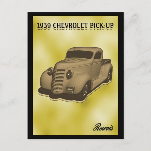 CARTE POSTALE CHEVROLET 1939 (Devant)