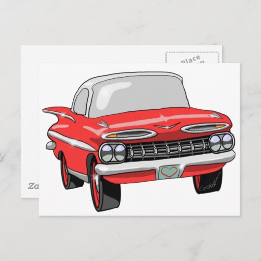 Carte Postale Chevrolet 1959 (Devant / Derrière)