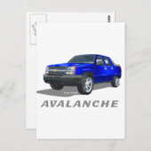 Carte Postale Chevrolet Avalanche Blue (Devant / Derrière)