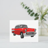 Carte Postale Chevrolet Bel Air 1957 (Debout devant)