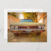 CARTE POSTALE CHEVROLET CHEVELLE SS 396 1968 (Devant / Derrière)
