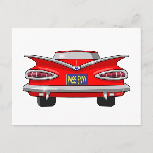 Carte Postale Chevrolet Chevrolet Impala Pass Envy 1959 (Devant)