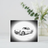 Carte Postale Chevrolet Corvette 1954 (Debout devant)