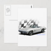Carte Postale Chevrolet Corvette 1965 (Devant / Derrière)