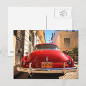 Carte Postale Chevrolet rouge (Devant / Derrière)