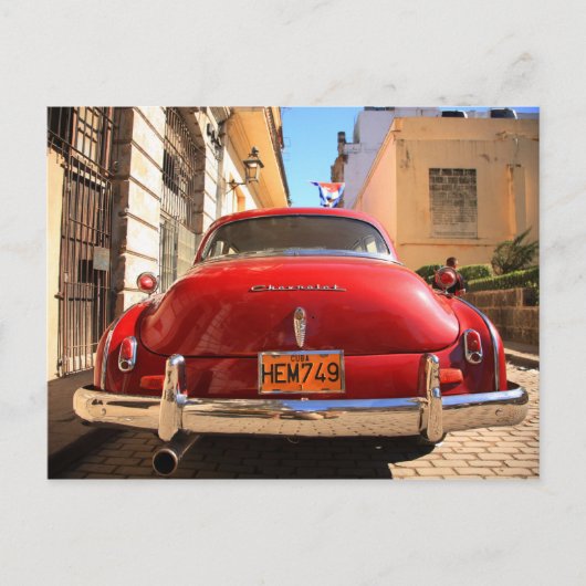 Carte Postale Chevrolet rouge (Devant)
