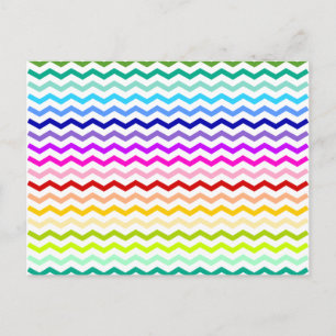 Carte Postale chevron arc-en-ciel
