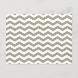 Carte Postale Chevron blanc gris vintage. Motif Zigzag