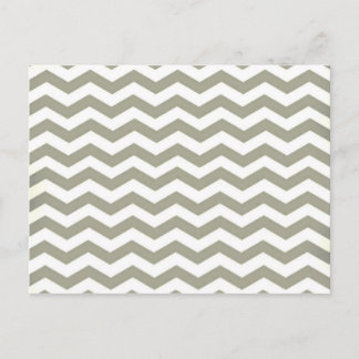 Carte Postale Chevron blanc gris vintage. Motif Zigzag