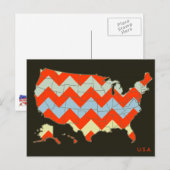 carte postale chevron des États-Unis (Devant / Derrière)