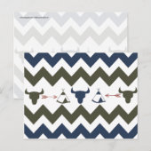 Carte Postale Chevron Tribal Amérindien Crânes Tipi Flèches (Devant / Derrière)