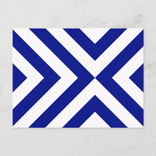 Carte postale Chevrons bleu et blanc (Devant)