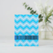 Carte Postale chevrons bleu pâle (Debout devant)