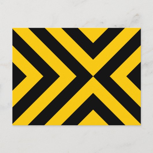 Carte Postale Chevrons jaunes et noirs (Devant)