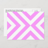 Carte Postale Chevrons roses et blancs (Devant / Derrière)