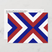 Carte Postale Chevrons rouge, blanc et bleu (Devant / Derrière)