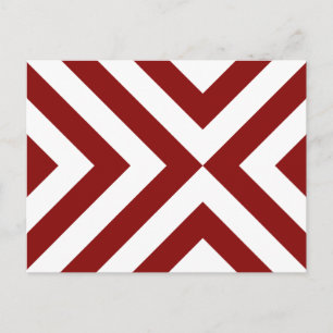 Carte postale Chevrons rouge et blanc