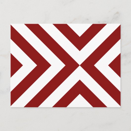 Carte postale Chevrons rouge et blanc (Devant)