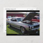 Carte Postale Chevy Camaro SS 1969 (Devant / Derrière)
