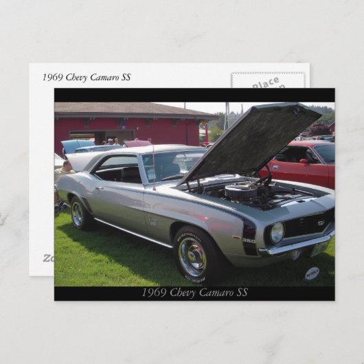 Carte Postale Chevy Camaro SS 1969 (Devant / Derrière)