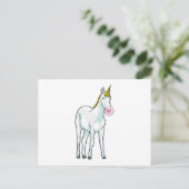 Carte Postale Chewing-gum licorne (Debout devant)