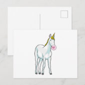 Carte Postale Chewing-gum licorne (Devant / Derrière)